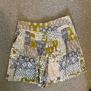 Anthropology Maeve Flowy Shorts Paisley Stretch Waist Cottage Core Size XS
